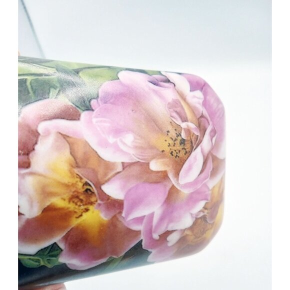 Trinket Box Handcrafted David Schatz Wild Wings Porcelain Flowers Hinged Lid - Picture 9 of 16